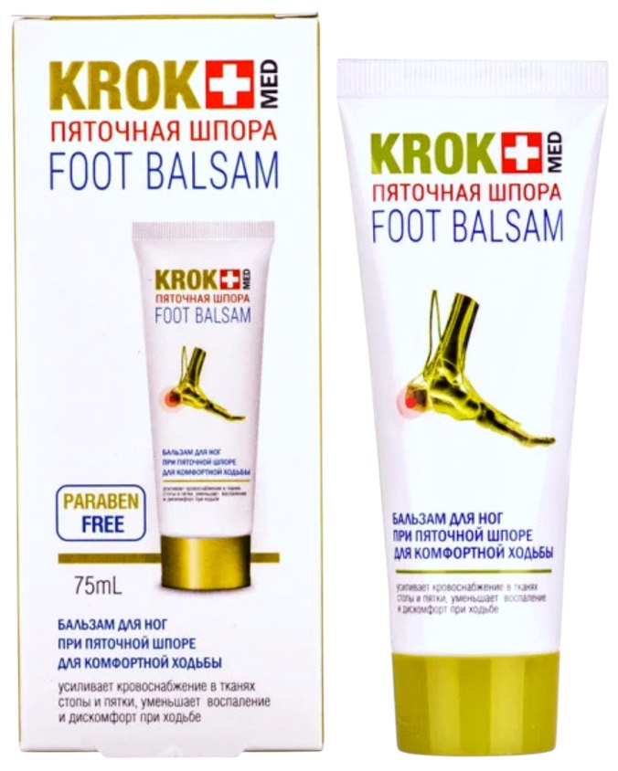 Krok Med Foot Balsam 75ml baksida ingredienser