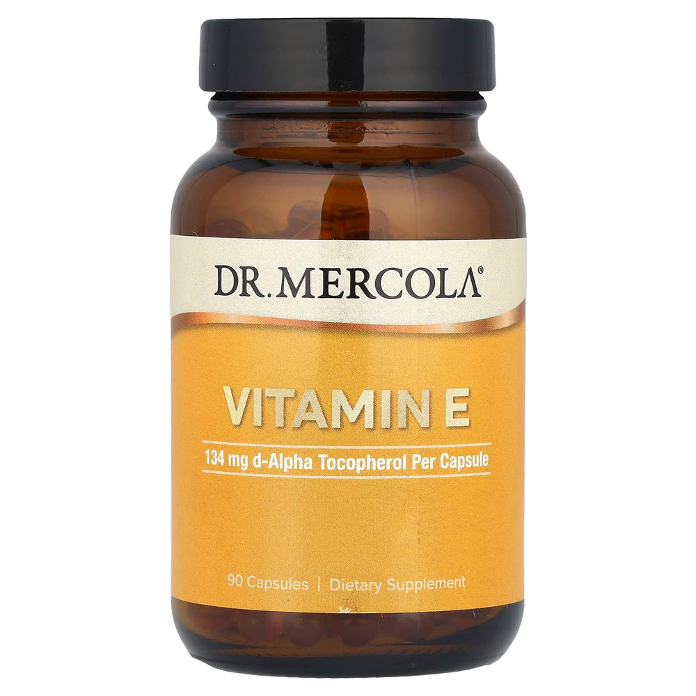 Dr. Mercola Vitamin E kapslar närbild