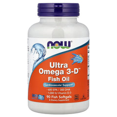 NOW Foods Ultra Omega 3-D baksida näringsfakta