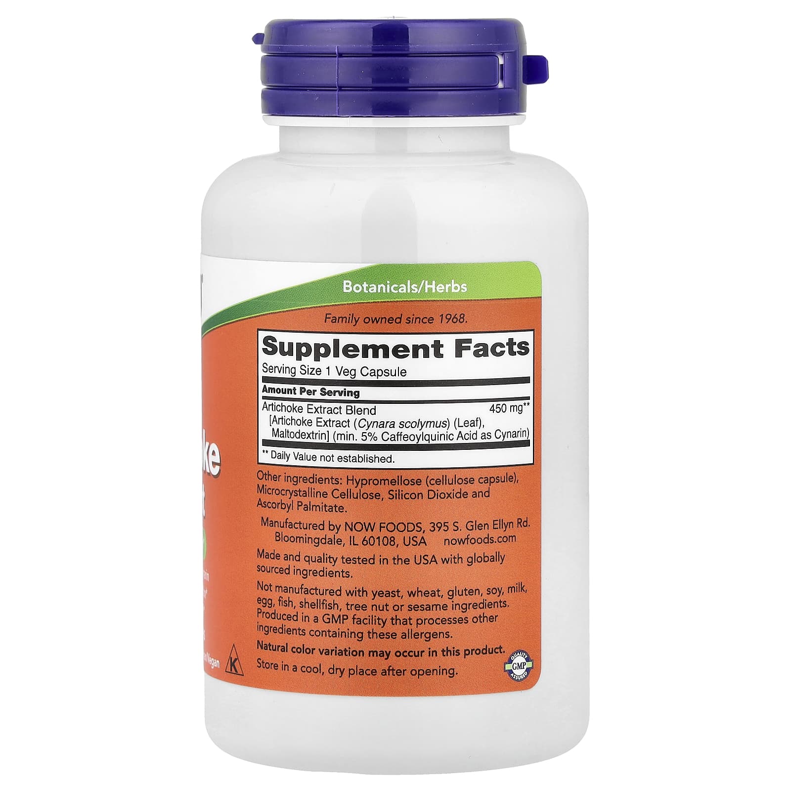 Artichoke Extract näringsfakta etikett