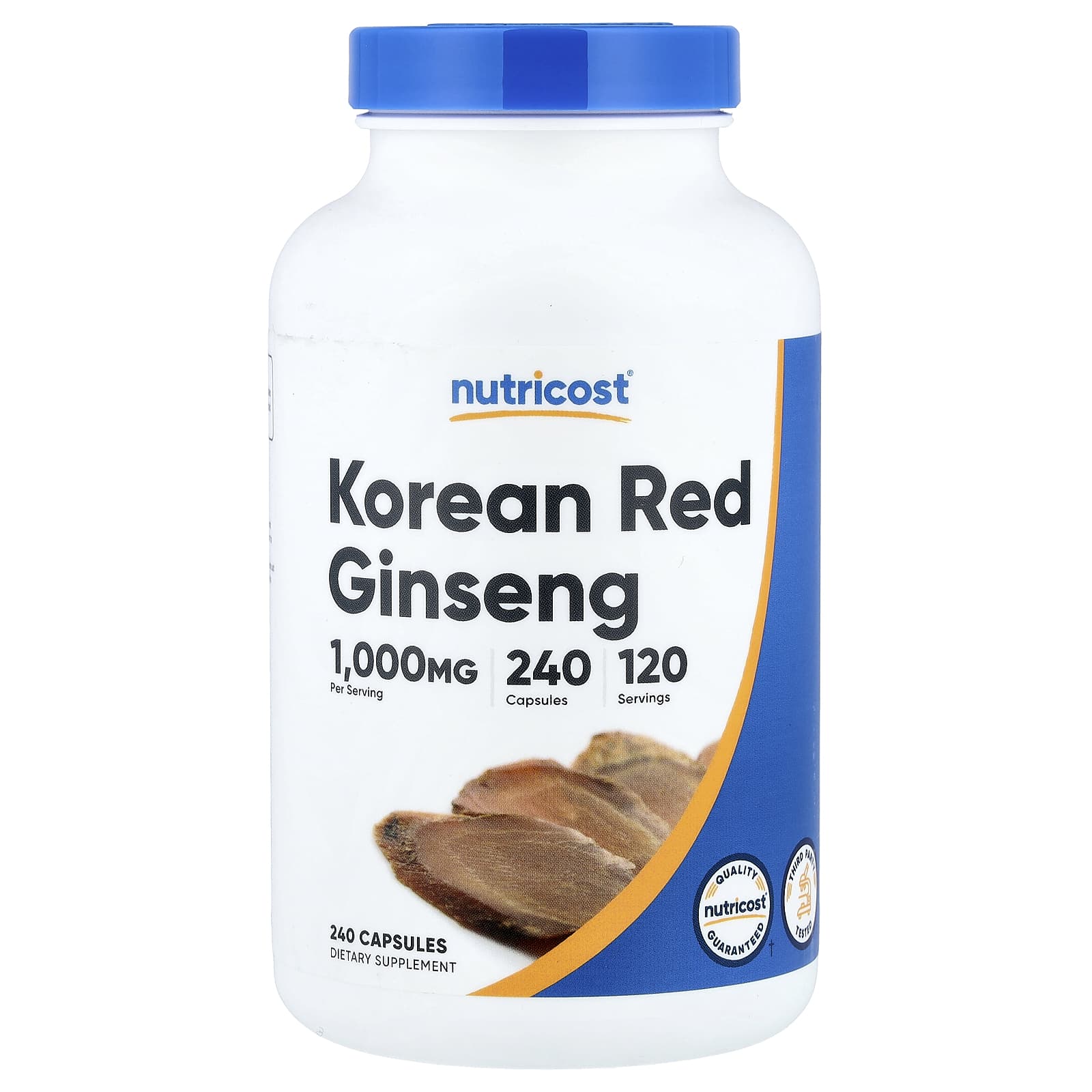 Nutricost Korean Red Ginseng 240 kapslar framsida