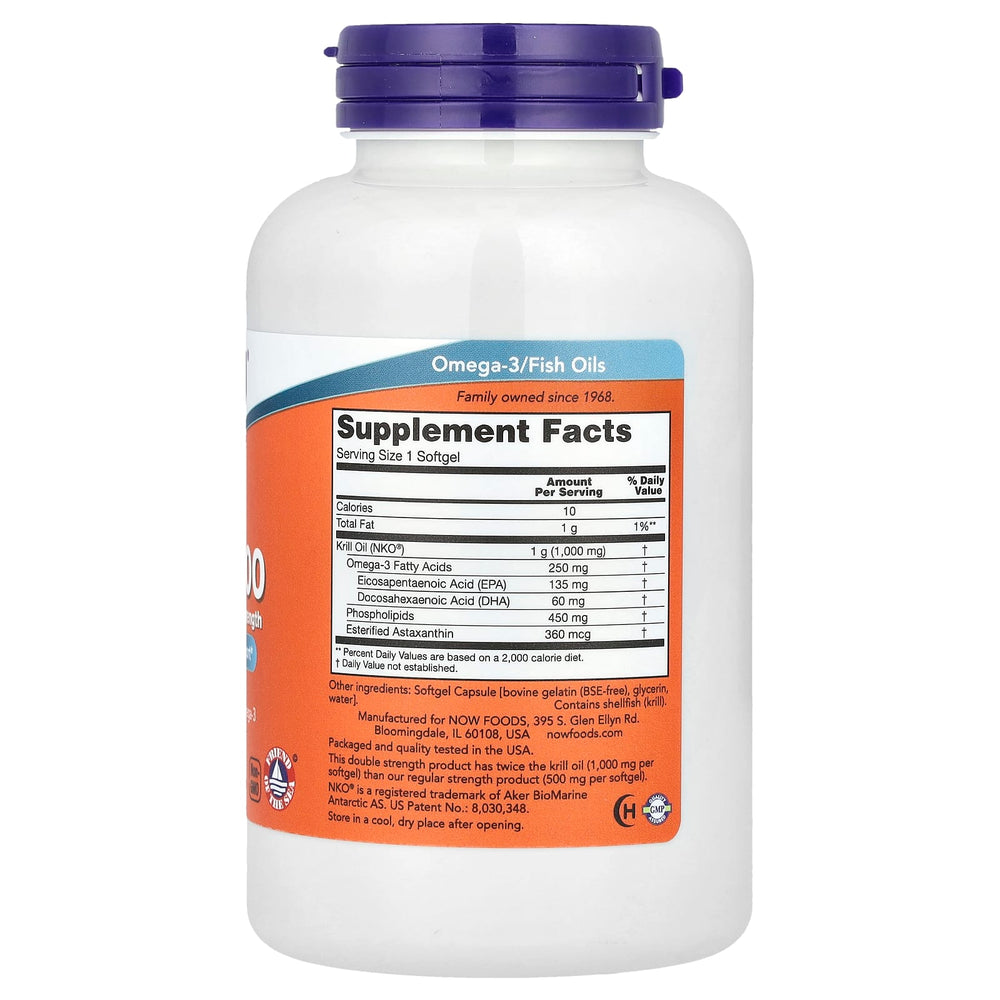 Now Foods Krill 1000 baksida