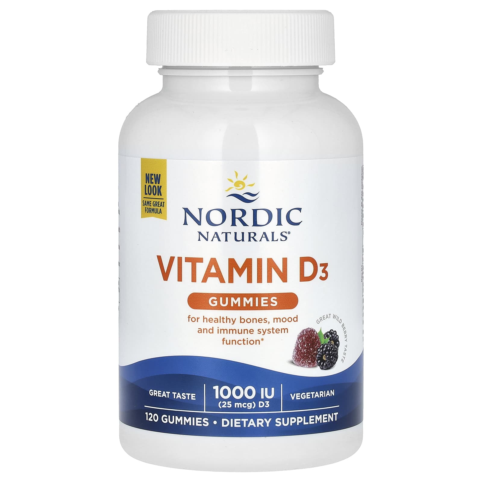 Vitamin D3-gummituggor Wild Berry baksida