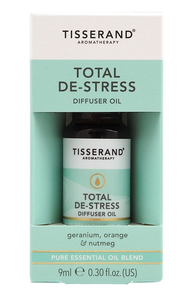 Total De-Stress Diffuserolja baksida etikett