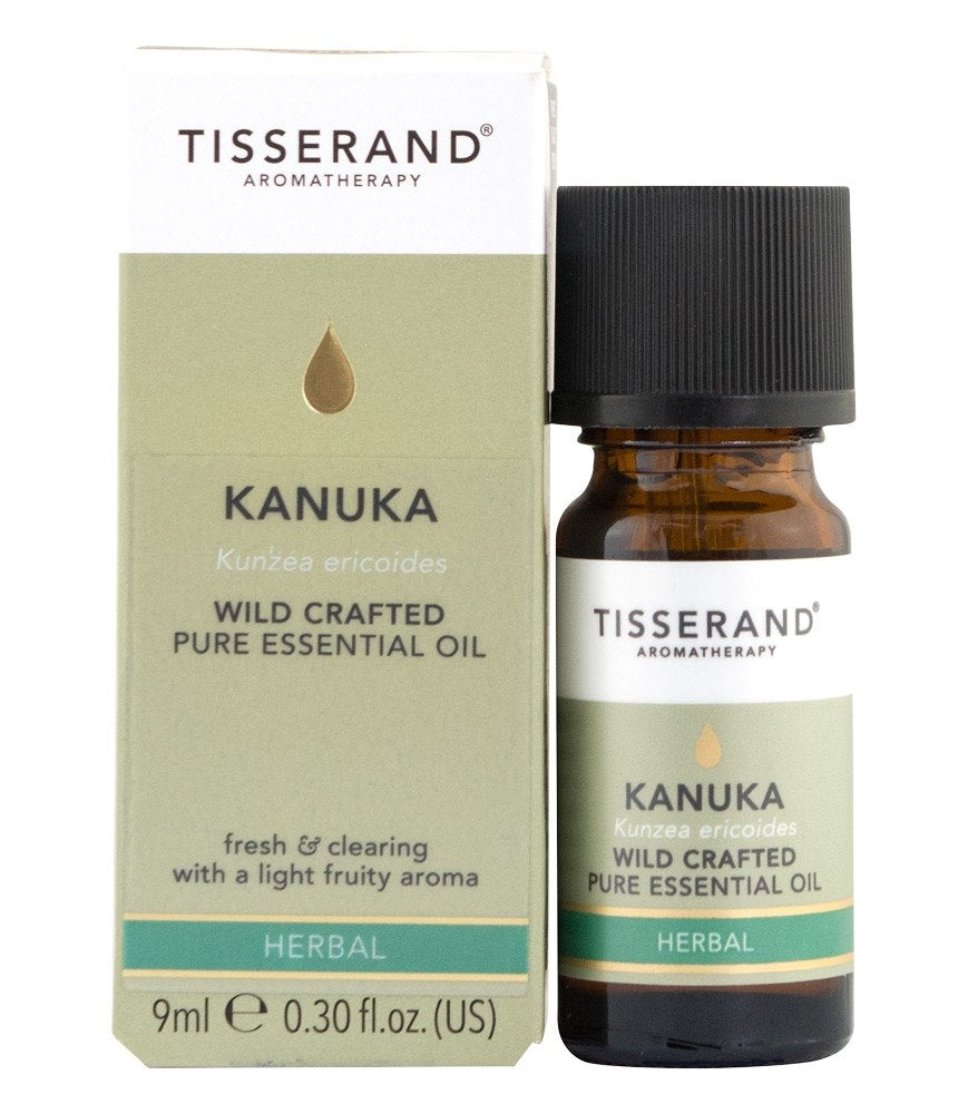 Tisserand Aromatherapy Kanuka Kunzea Ericoides Wild Crafted baksida etikett