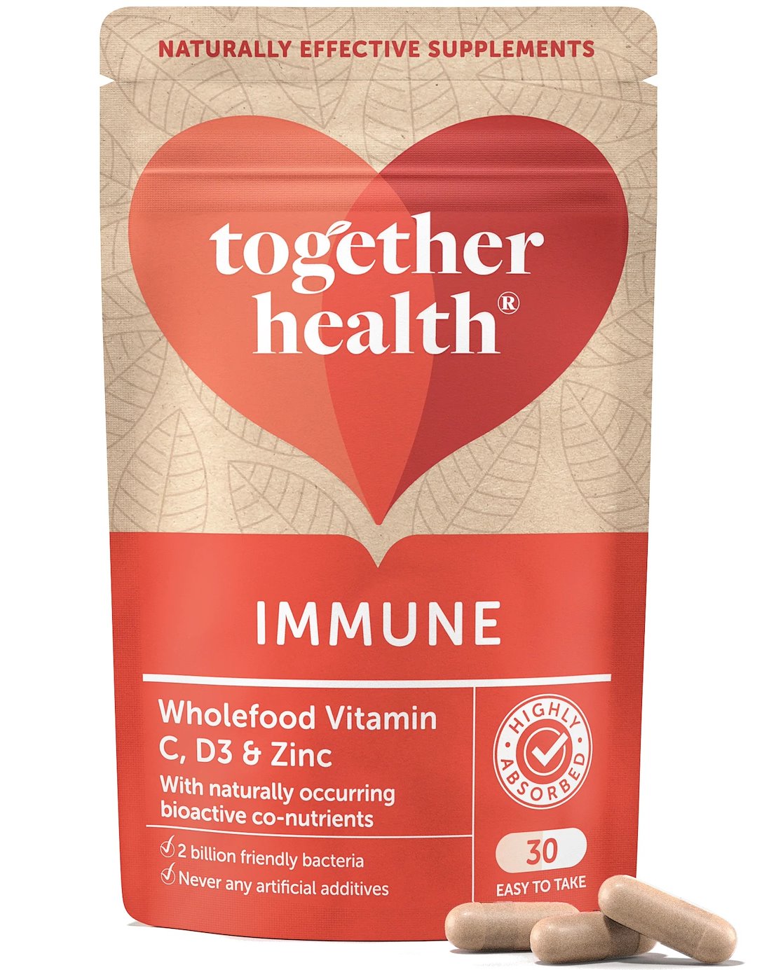 Sammen - Vitamin C, Zink & Selen med Bacillus Coagulans - 30 Kapsler