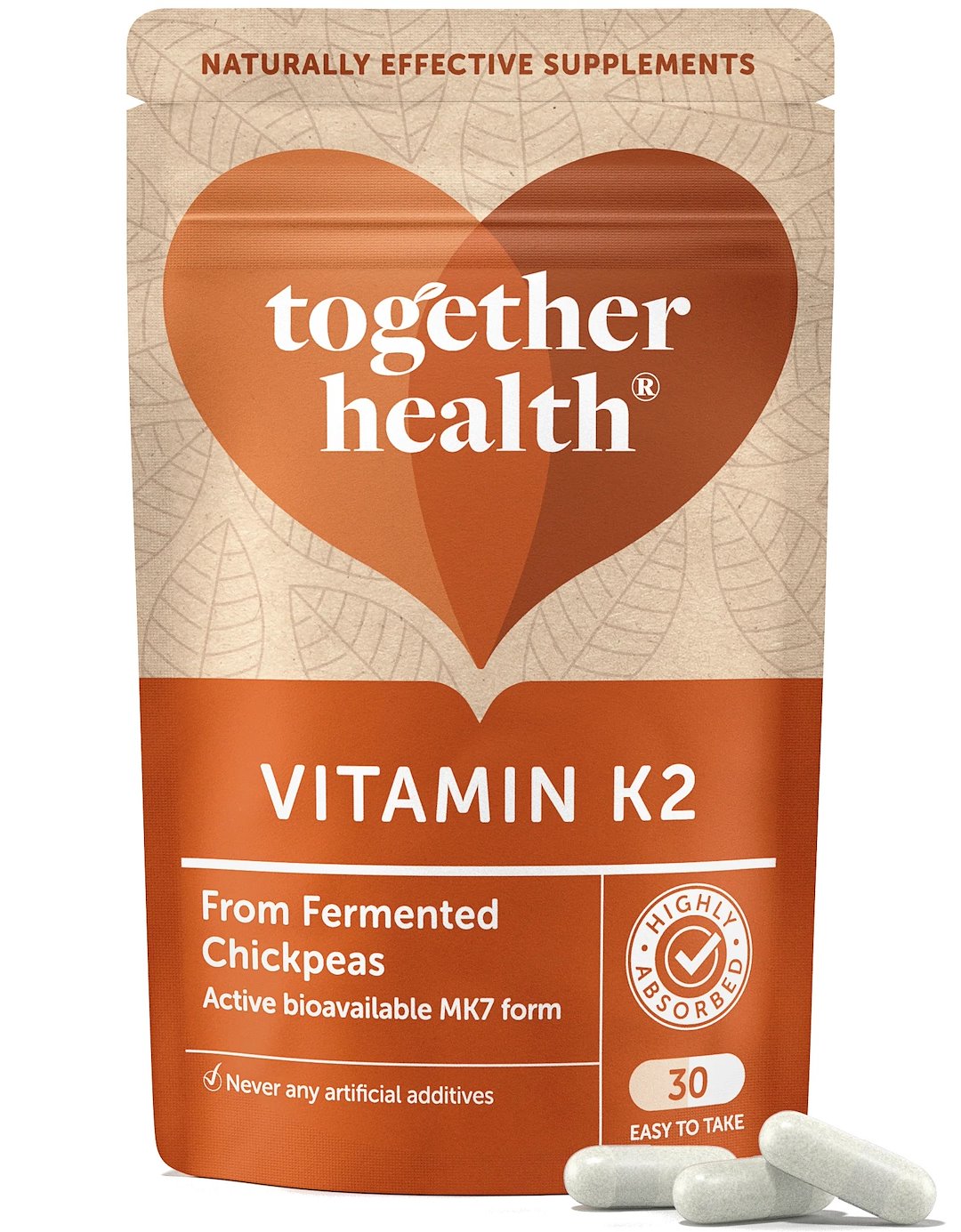 Together Vitamin K2 MK-7 baksida med näringsfakta