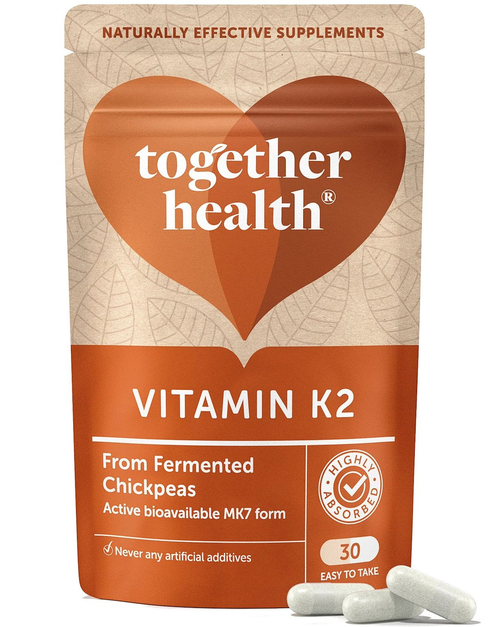 Together Vitamin K2 MK-7 baksida med näringsfakta