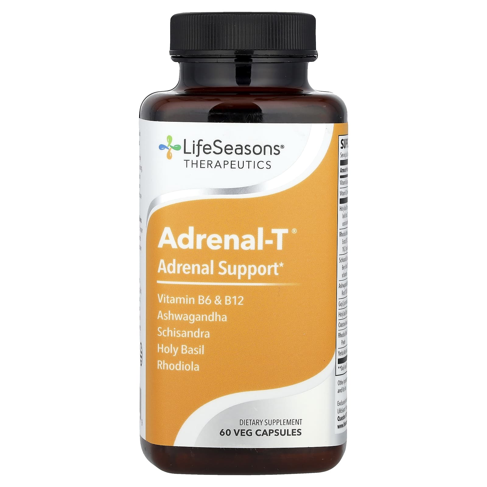 Adrenal-T baksida med näringsfakta