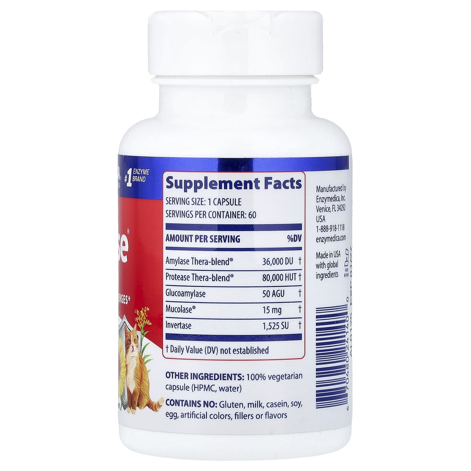 Enzymedica Allerase ingredienser lista