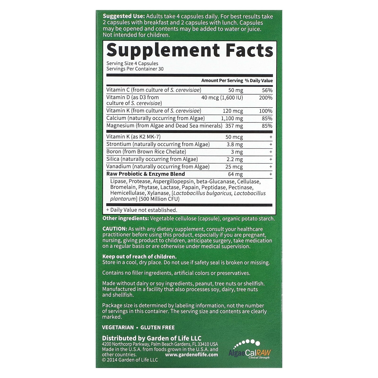 Garden Of Life - Vitamin Code Raw Calcium