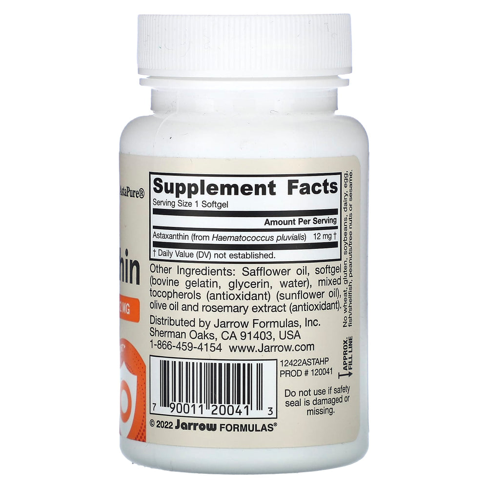 Jarrow Formulas Astaxanthin ingredienser