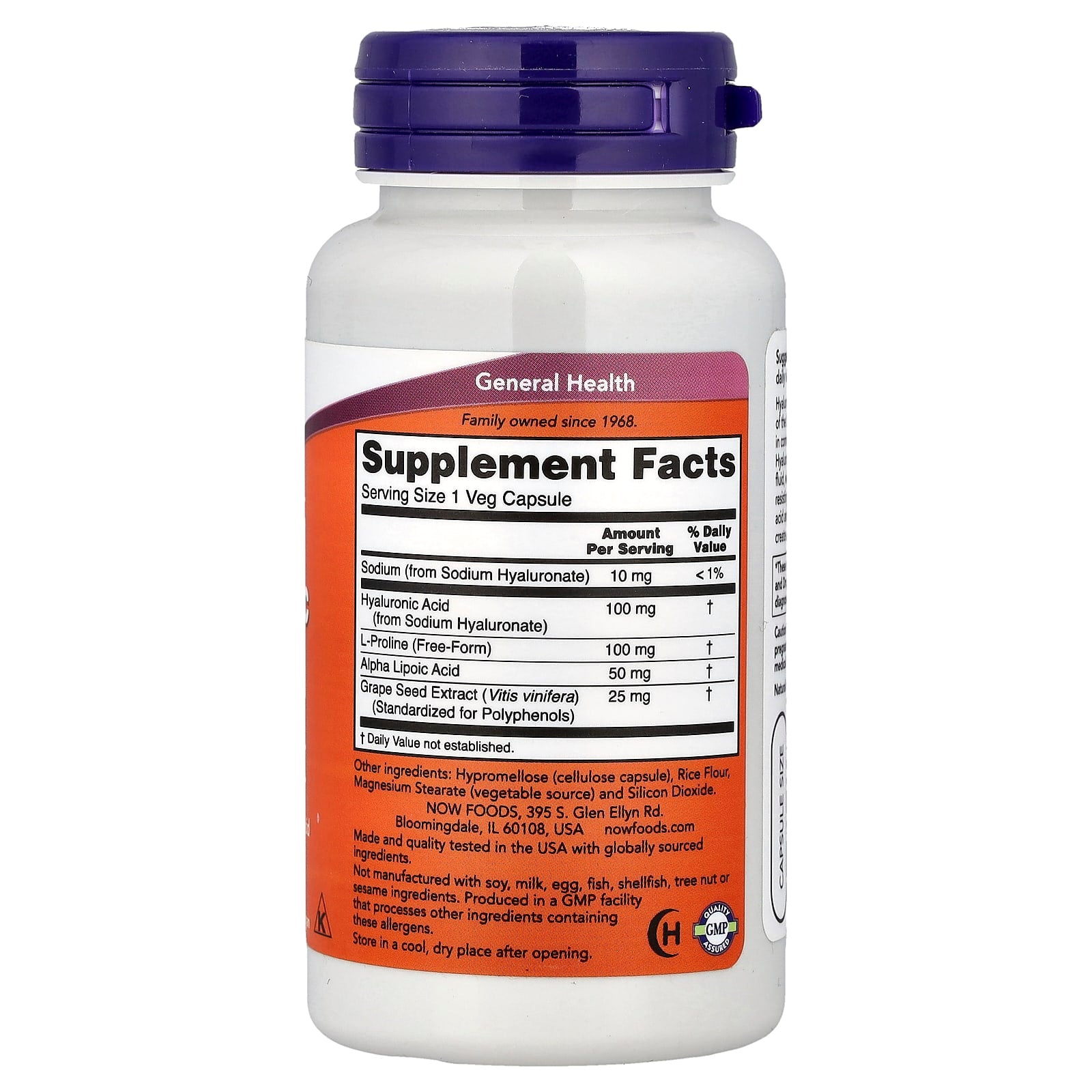 NOW Foods - Hyaluronihappo, 100mg Kaksoisvoima