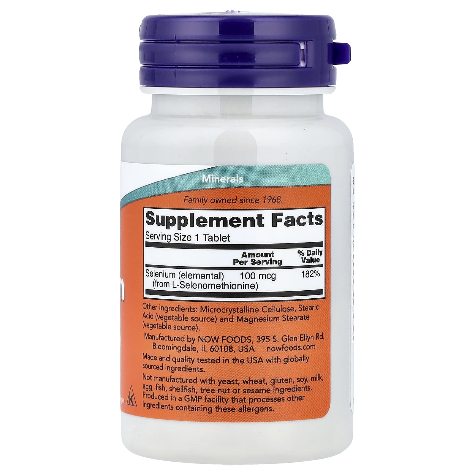 Selenium 100 mcg – öppen burk med tabletter
