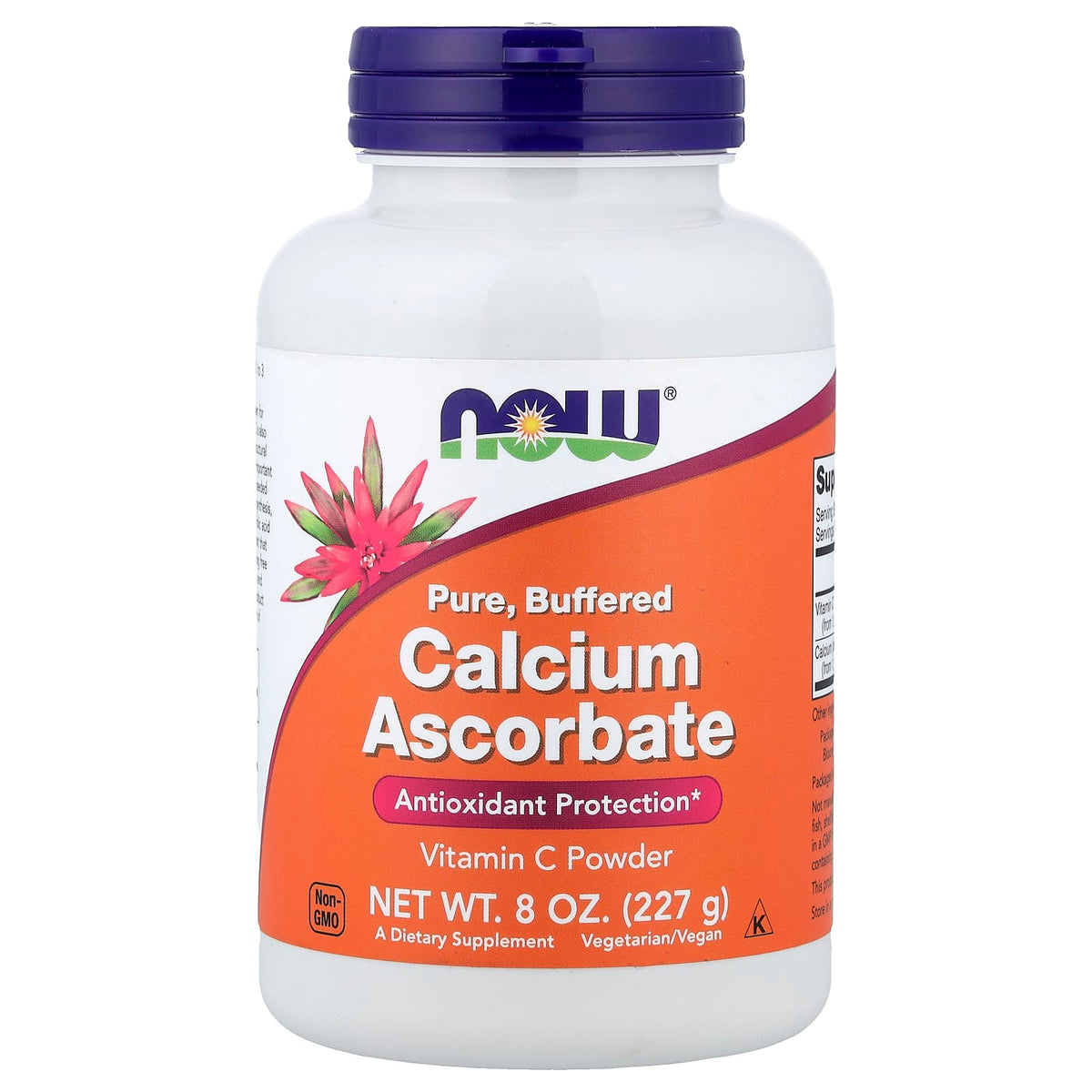 Calcium Ascorbate baksida med näringsfakta