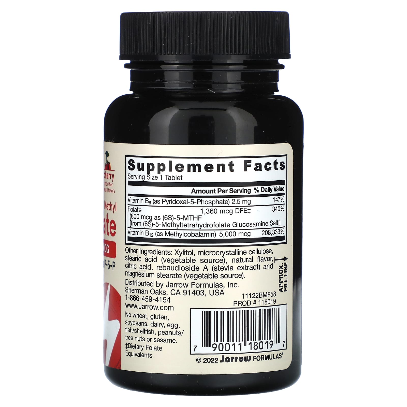 Methyl B-12 & Methyl Folate ingredienser & etikett