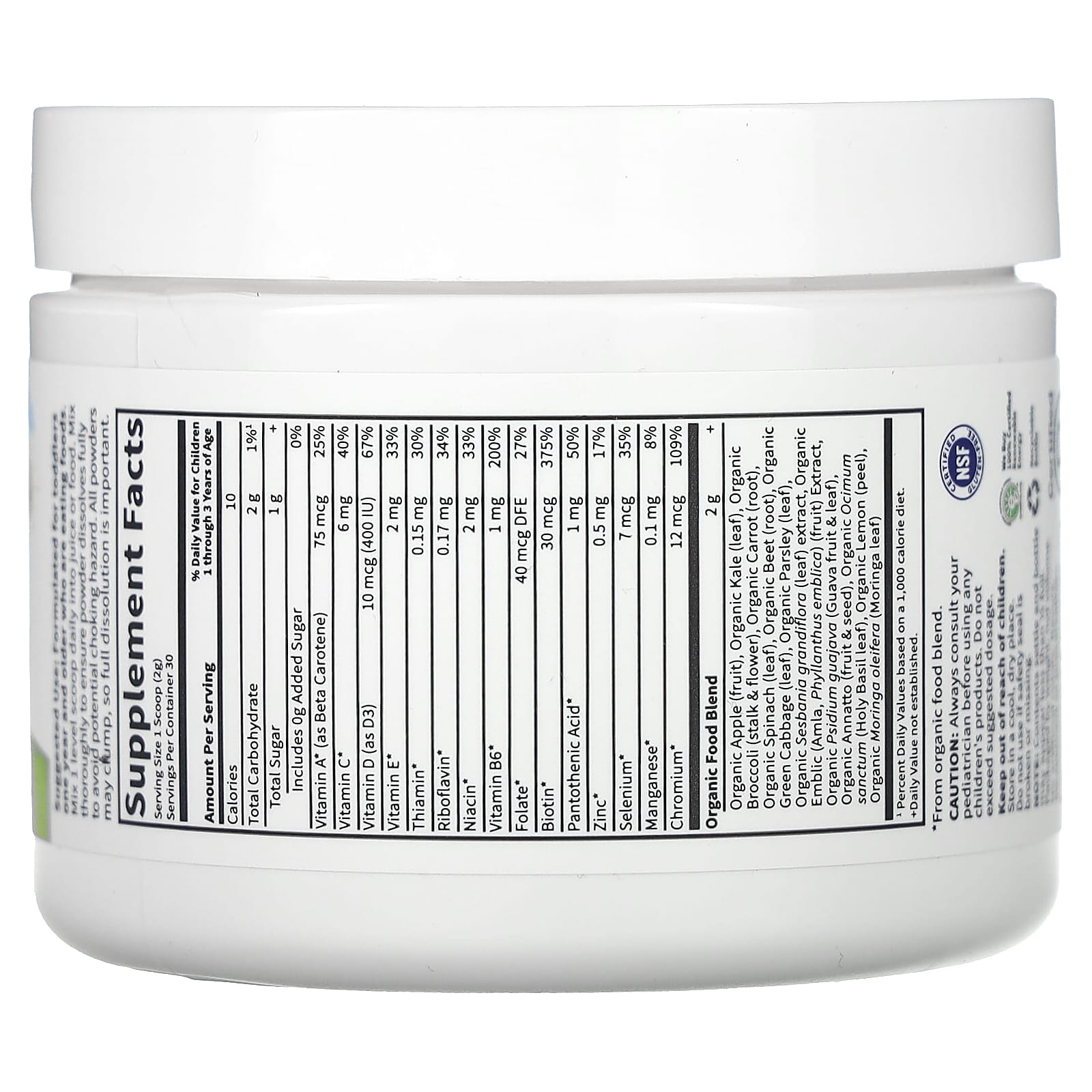 Garden Of Life Kids Multivitamin Powder näringsfakta