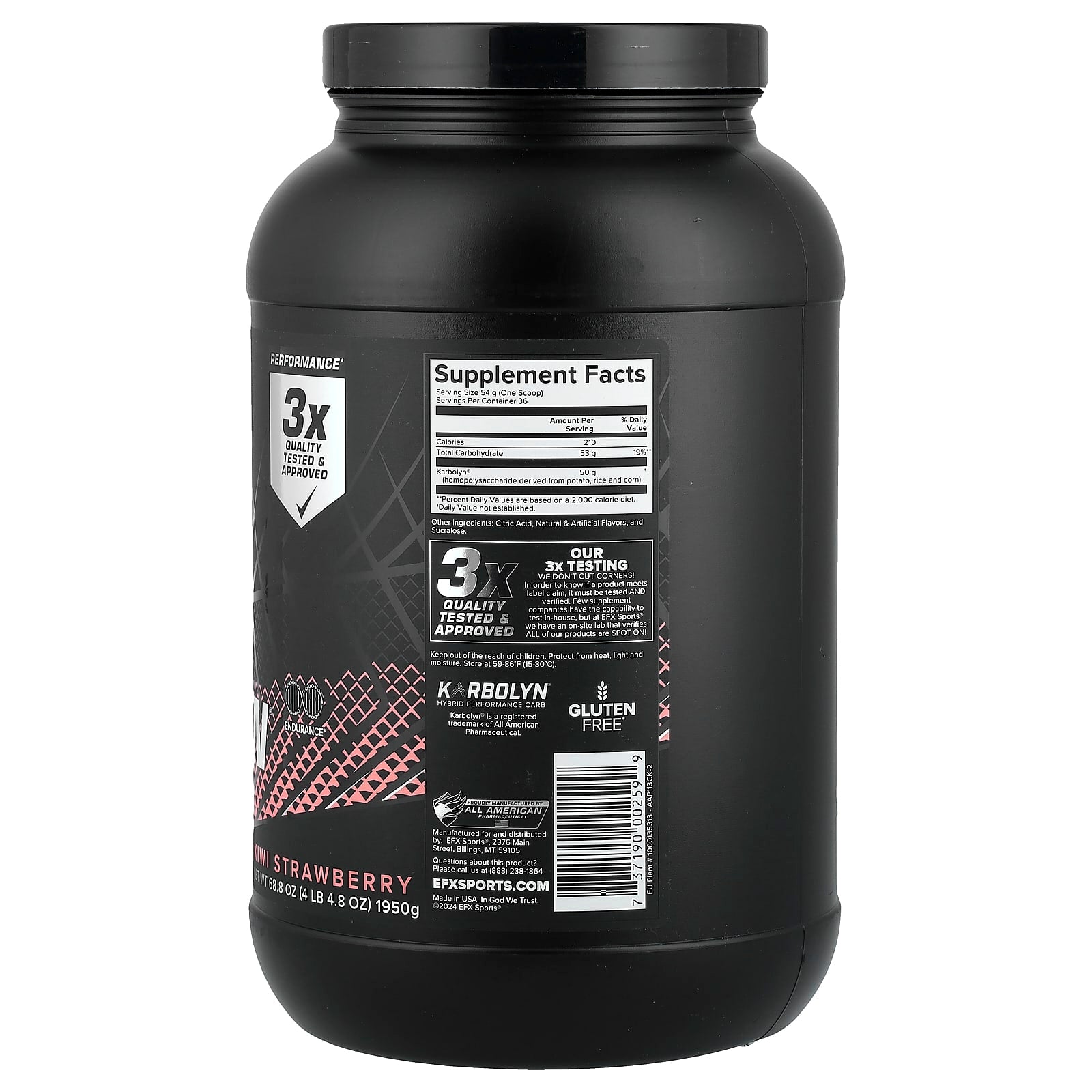 Carbohydrate Fuel ingredienser & innehål