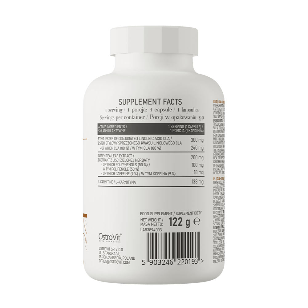 Ostrovit - CLA + Green Tea + L-Carnitine - 90 Caps