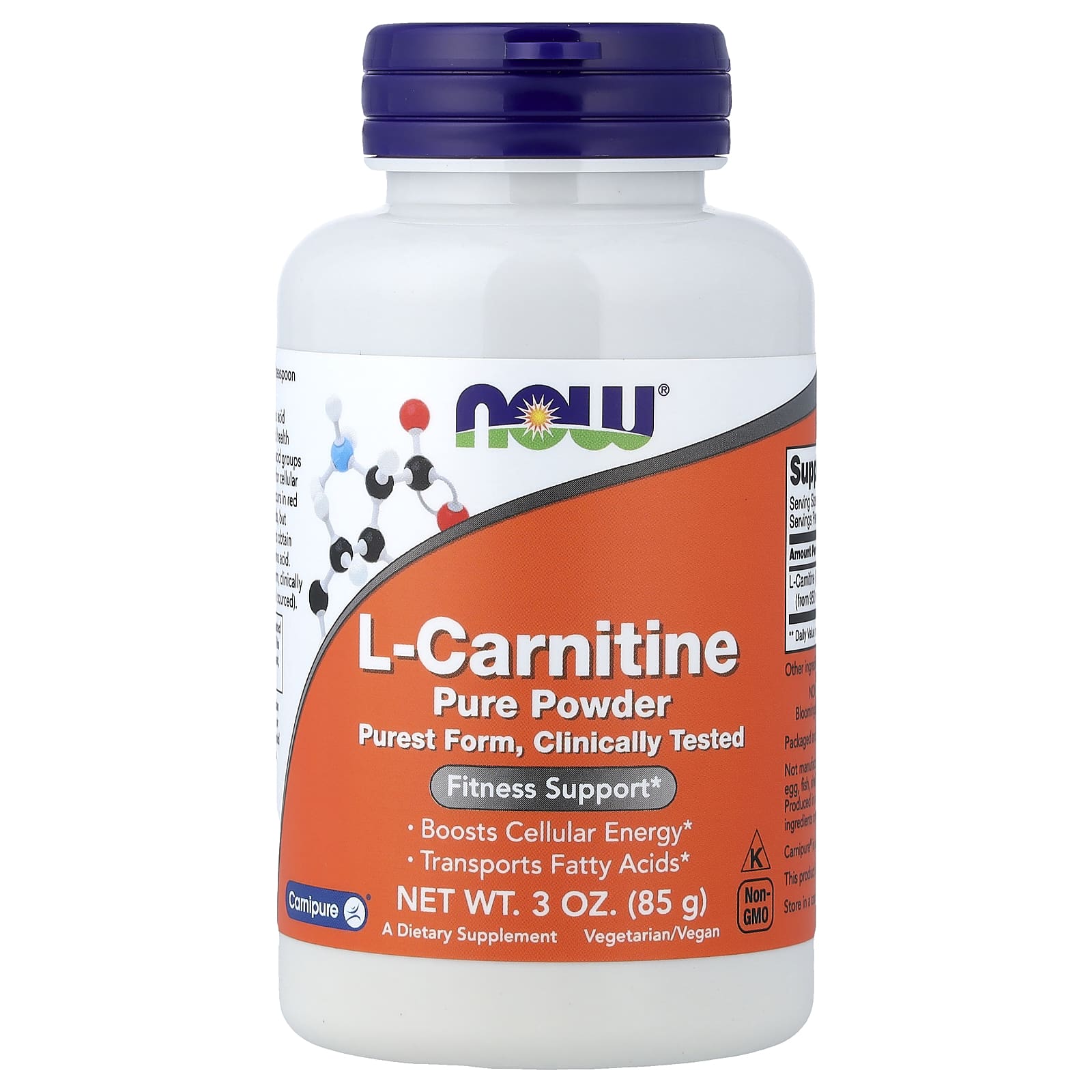 NOW Foods L-Carnitine Pure Powder ingredienser