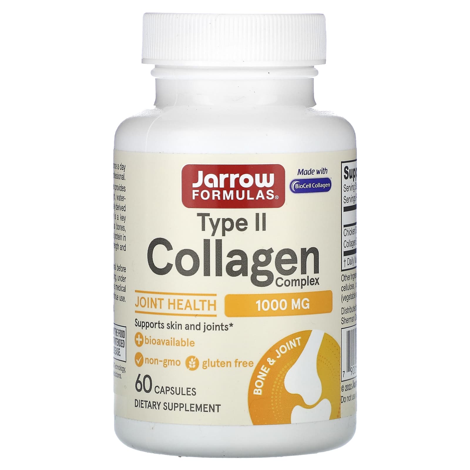 Type II Collagen Complex baksida med näringsfakta