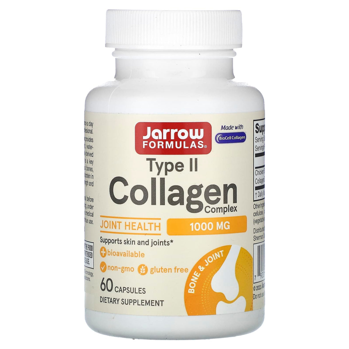 Type II Collagen Complex baksida med näringsfakta