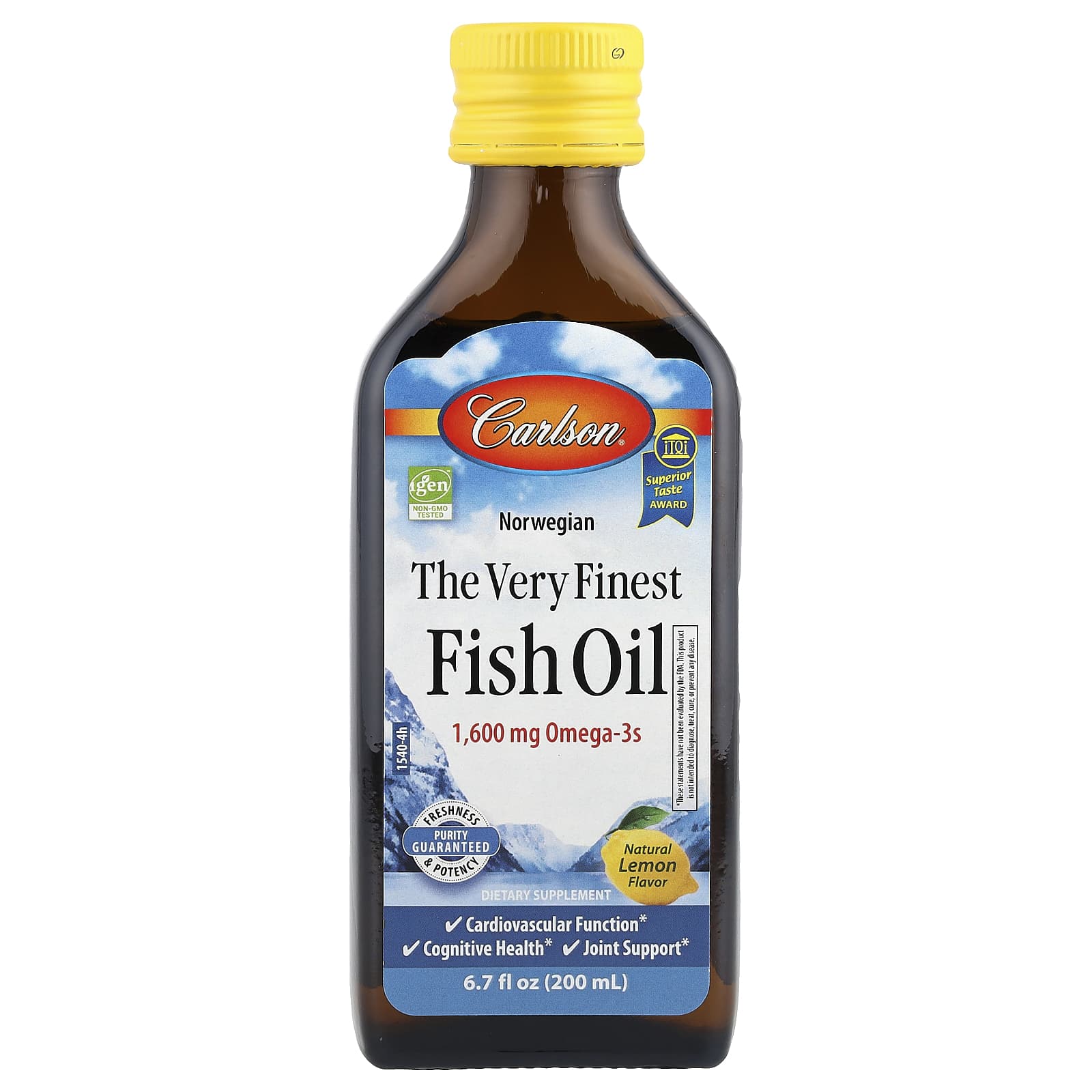 Carlson Labs The Very Finest Fish Oil Natural näringsfakta