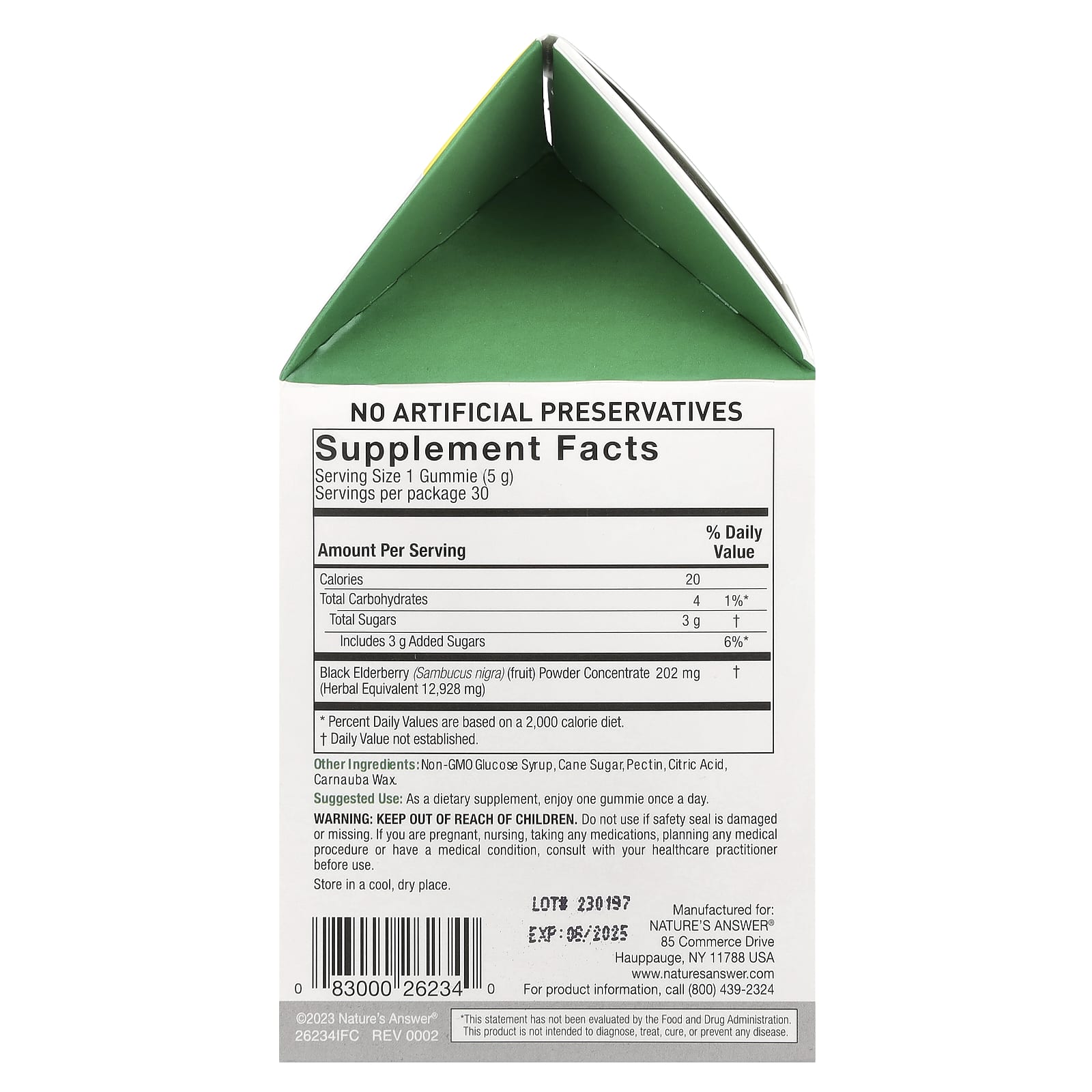 Nature's Answer - Sambucus Mega Gummies 7X Styrke