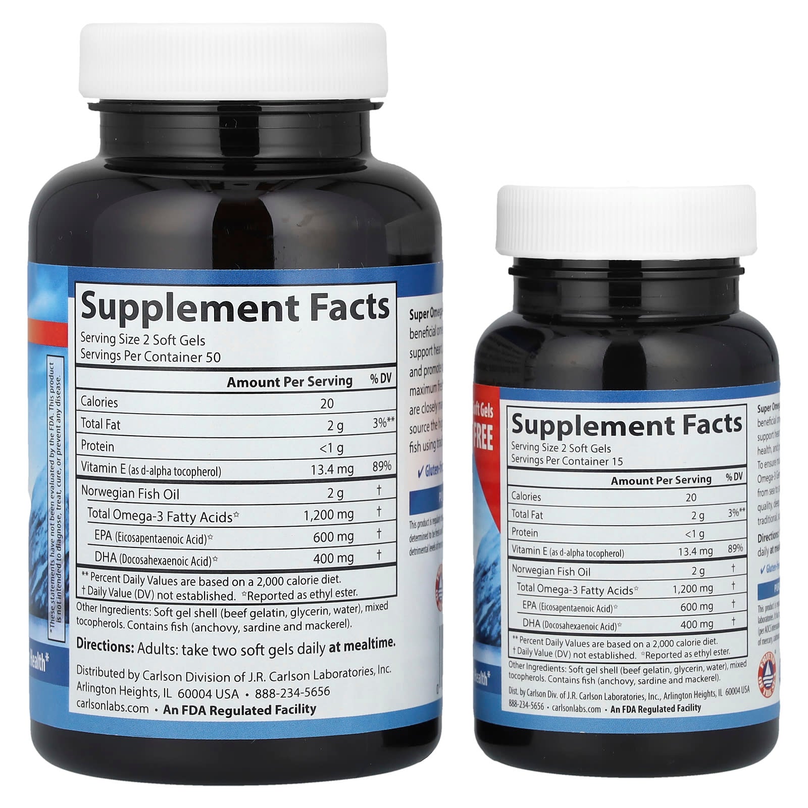 Carlson Labs - Norwegian Super Omega-3 Gems