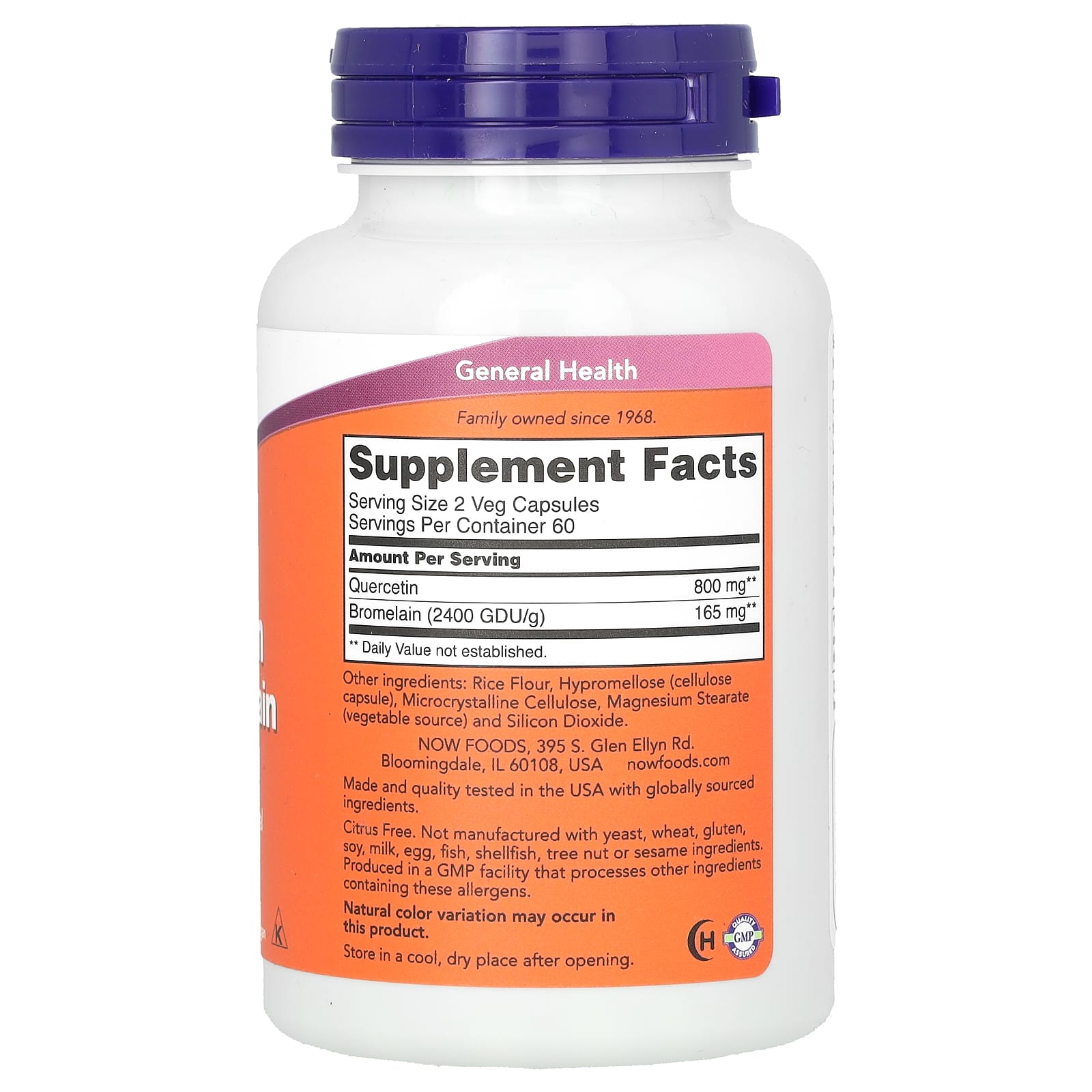 NOW Foods - Quercetin With Bromelain