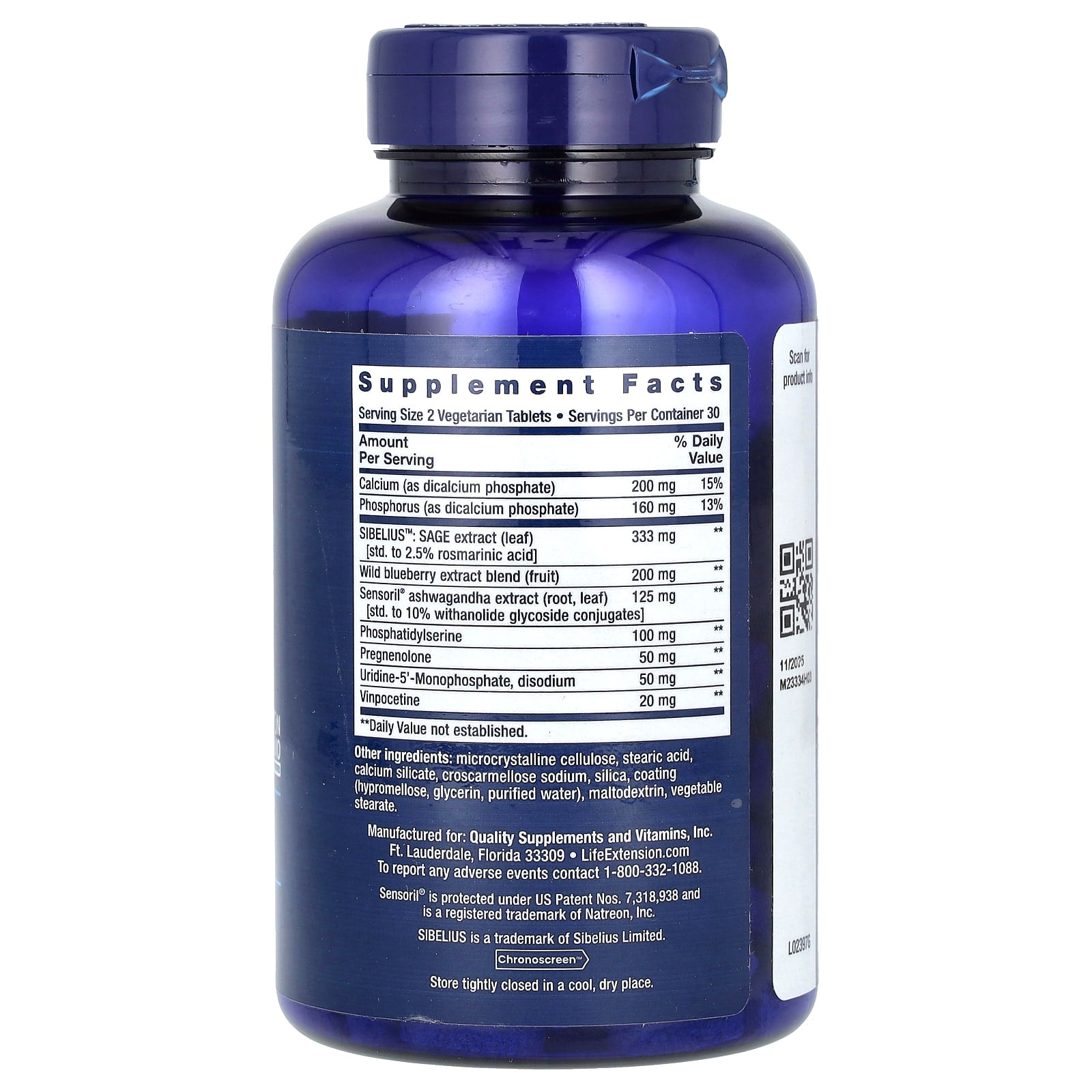 Cognitex Elite – Pregnenolone näringsfakta