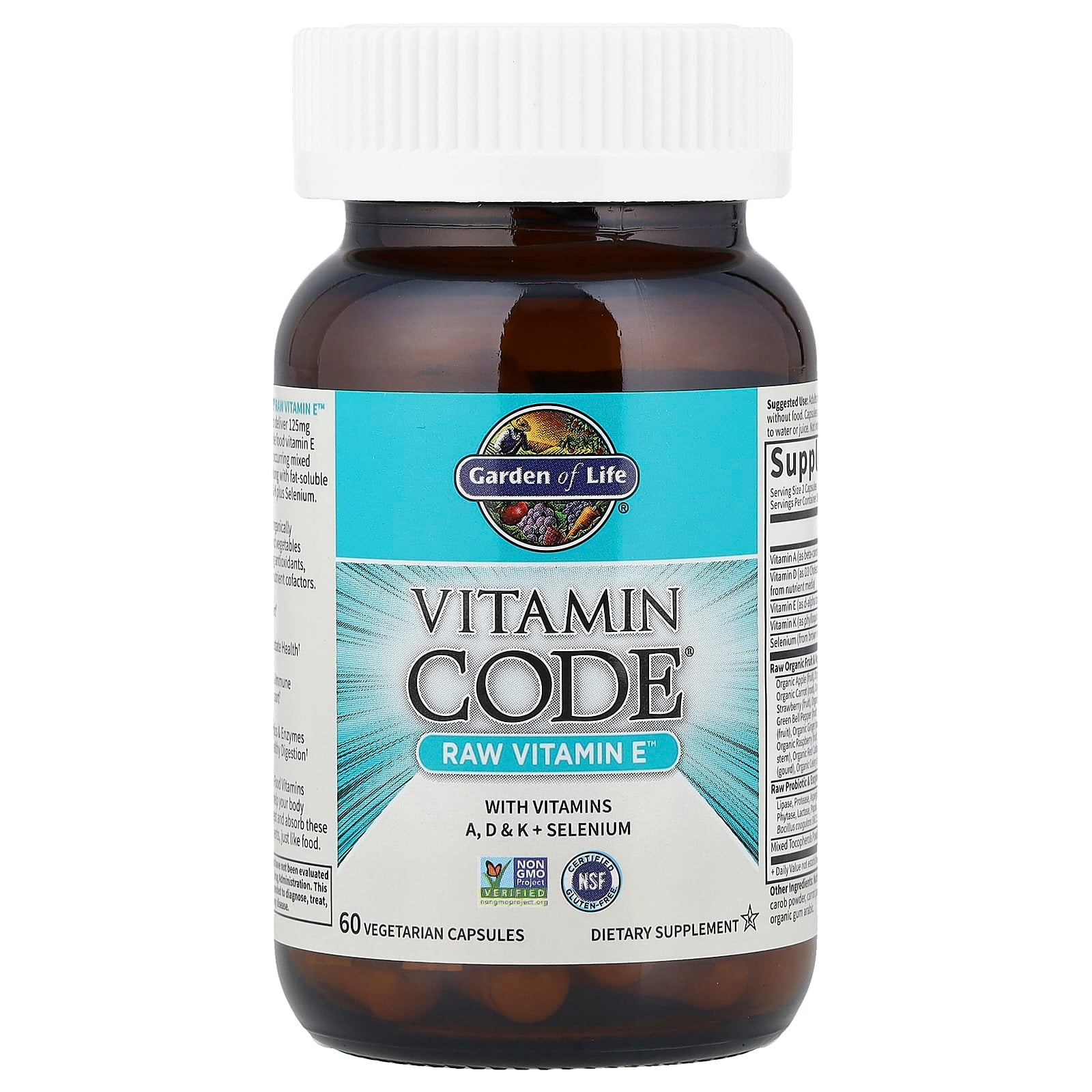 Garden Of Life - Vitamin Code Raw Vitamin E - 30 Caps