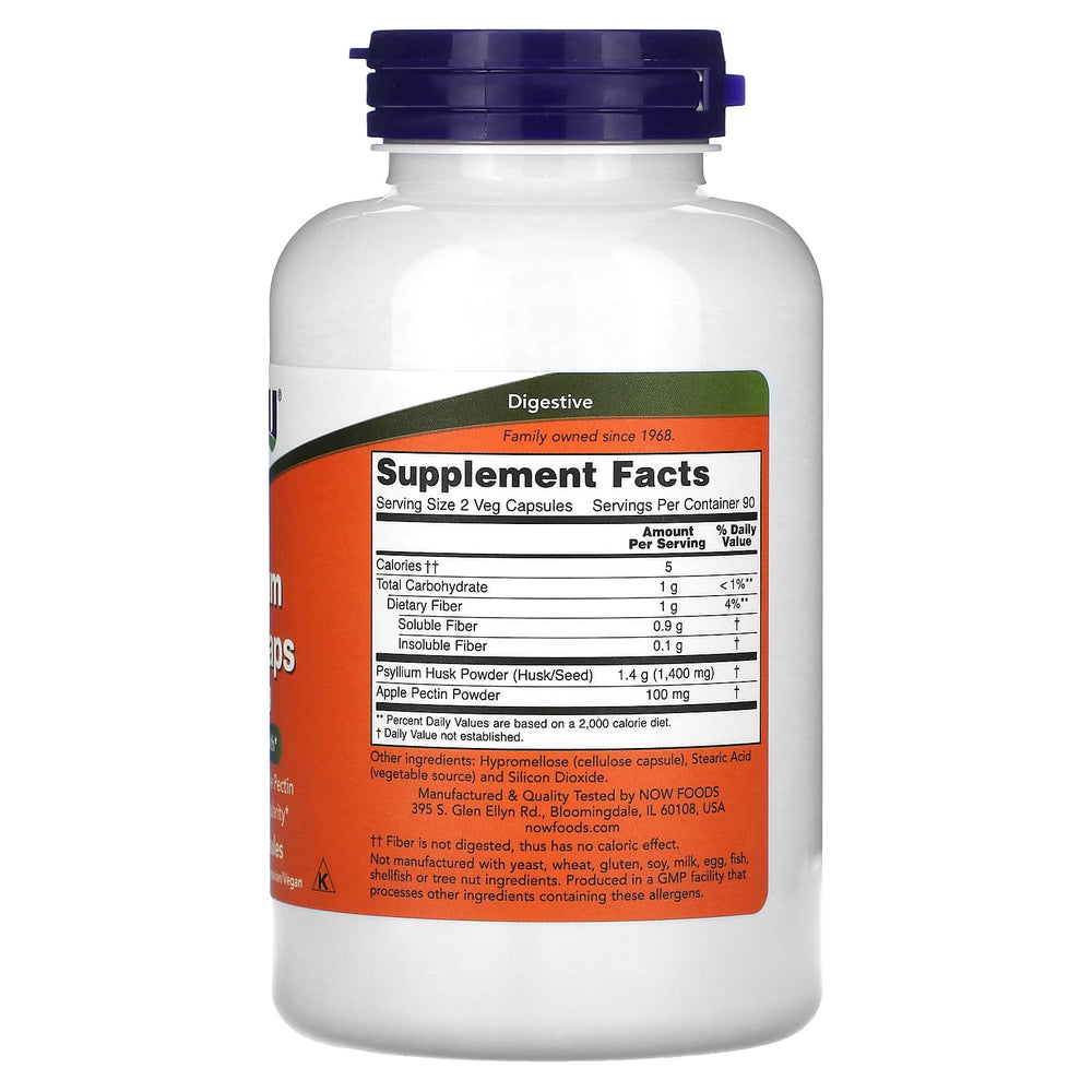 NOW Foods Psyllium Husk förpackning detalj
