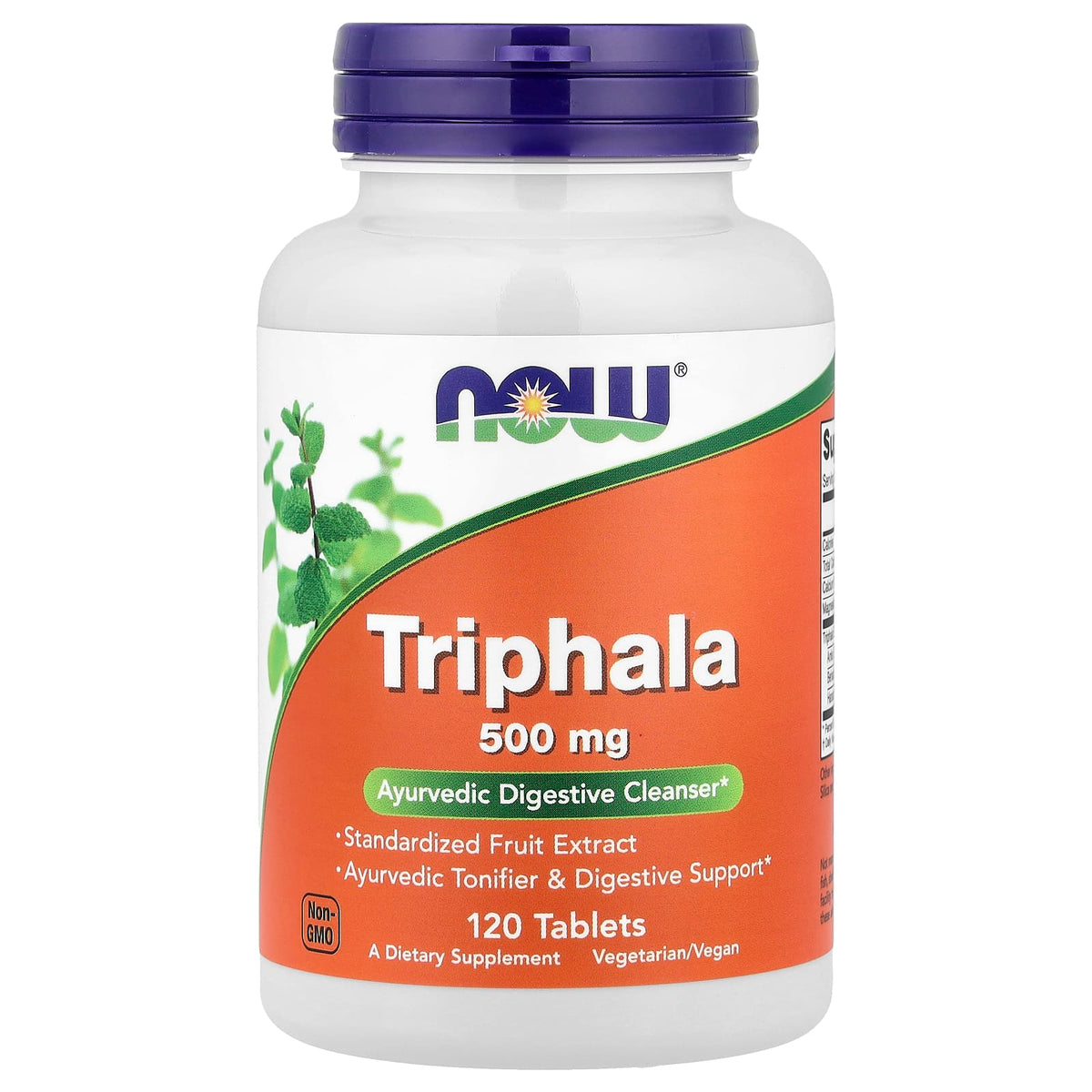 NOW Foods Triphala baksida näringsfakta