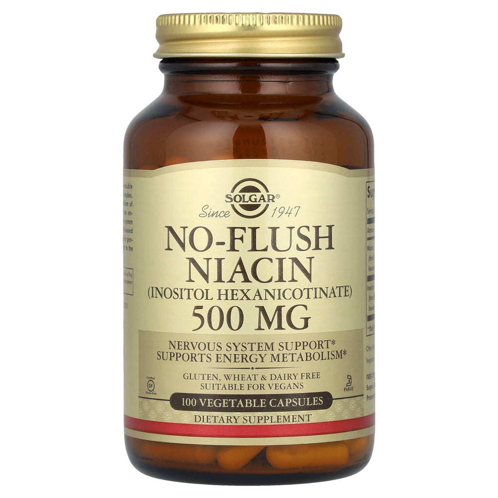 No-Flush Niacin 500 mg baksida näringsfakta