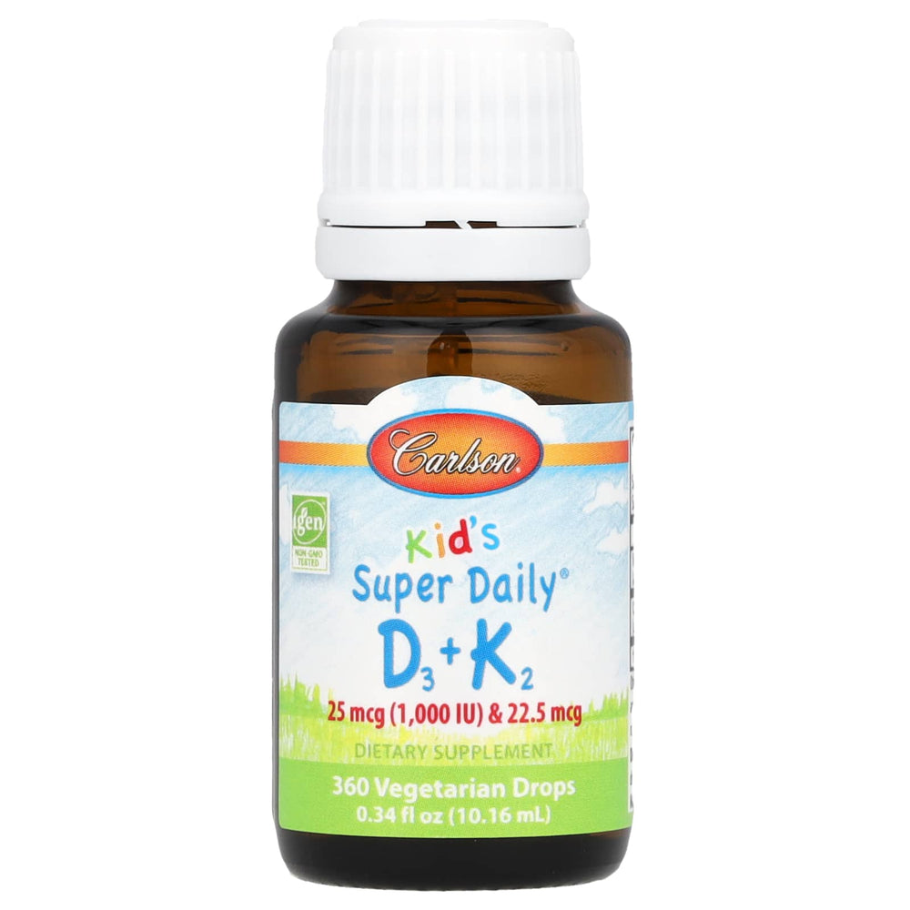 Kids Super Daily D3 + K2 produktdetalj flaska