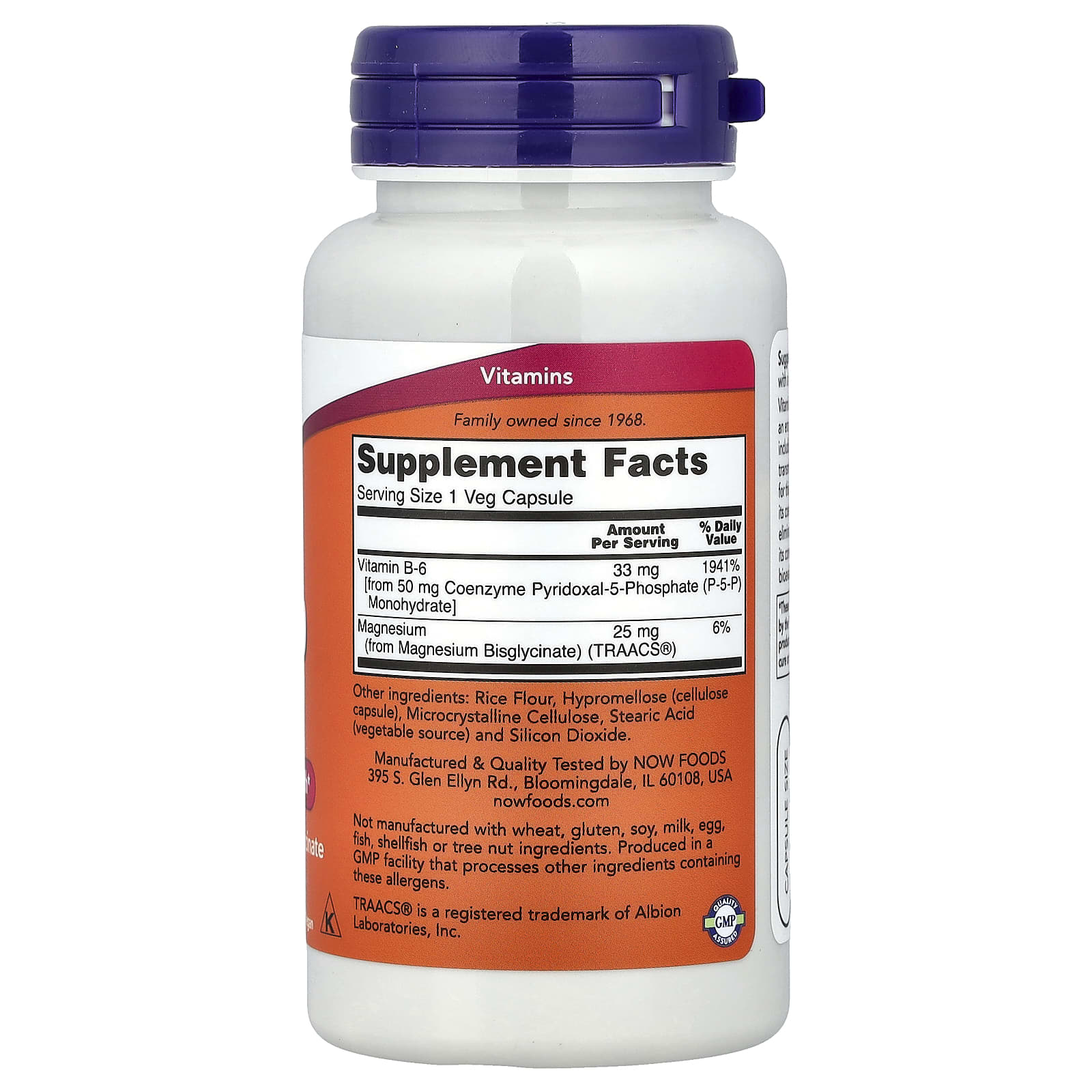 P-5-P Bioaktiv B6-vitamin baksida näringsfakta