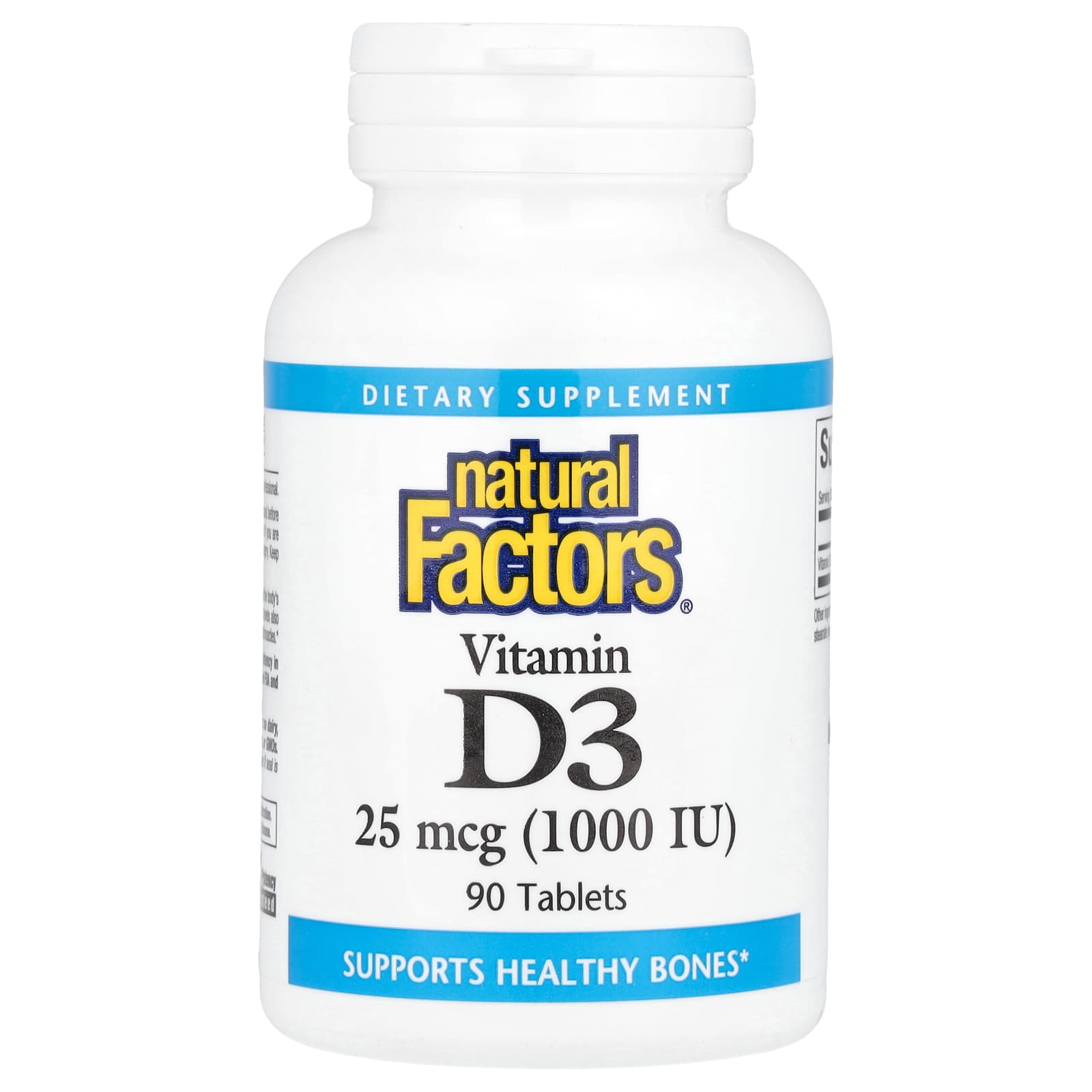 Vitamin D3 – 1,000 IE baksida näringsfakta