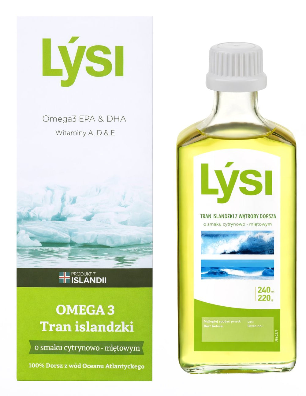 Lysi Omega 3 Tran Islandzki baksida näringsfakta
