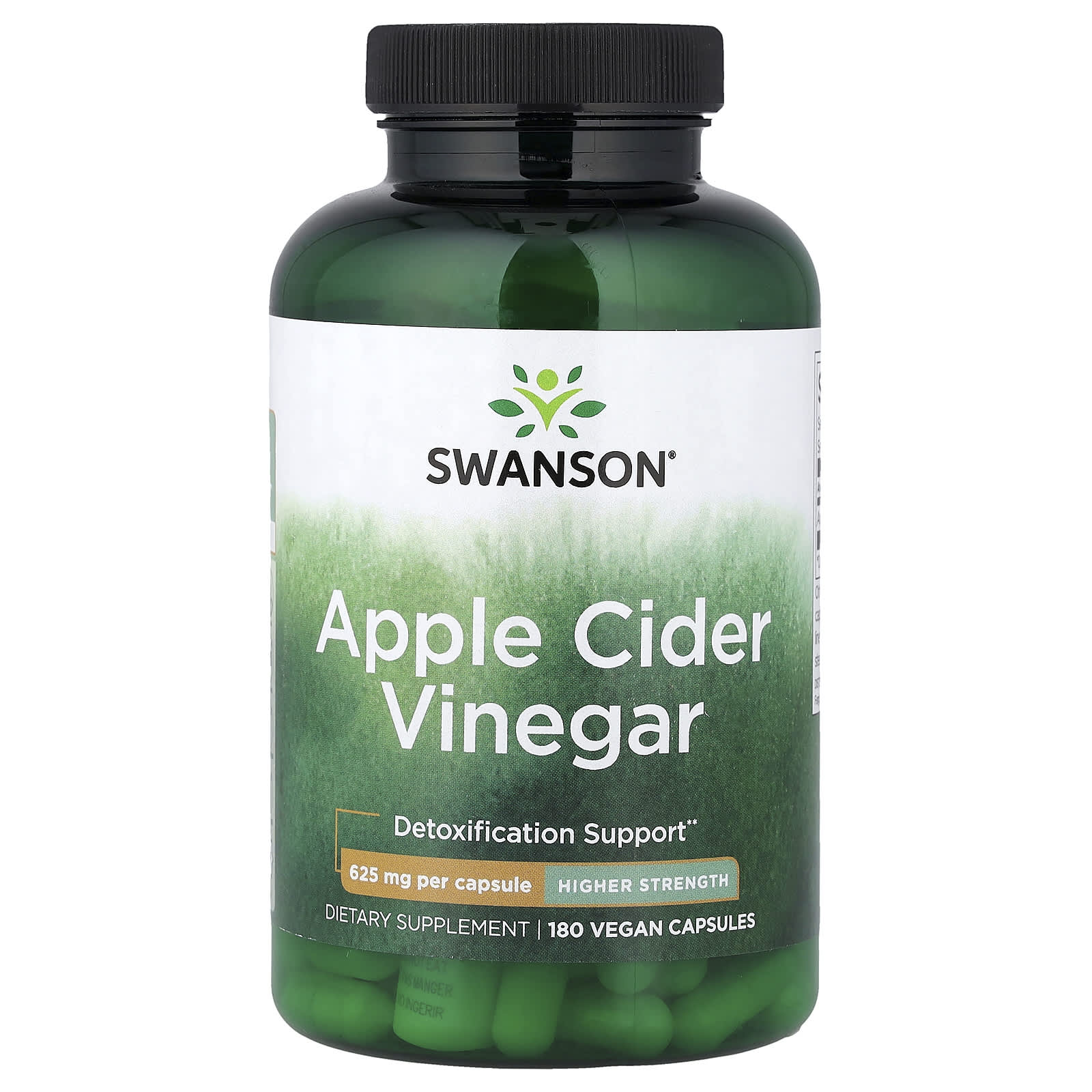 Swanson Apple Cider Vinegar baksida näringsfakta