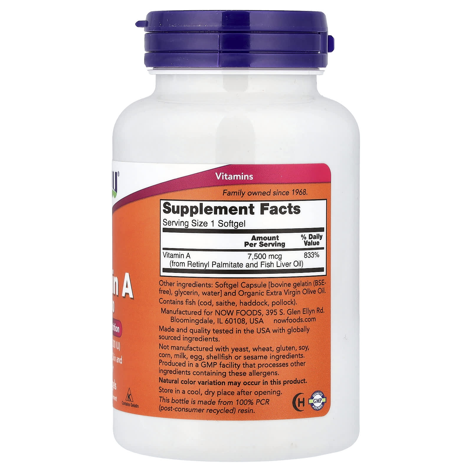 Now Foods - Vitamiini A 25,000IU