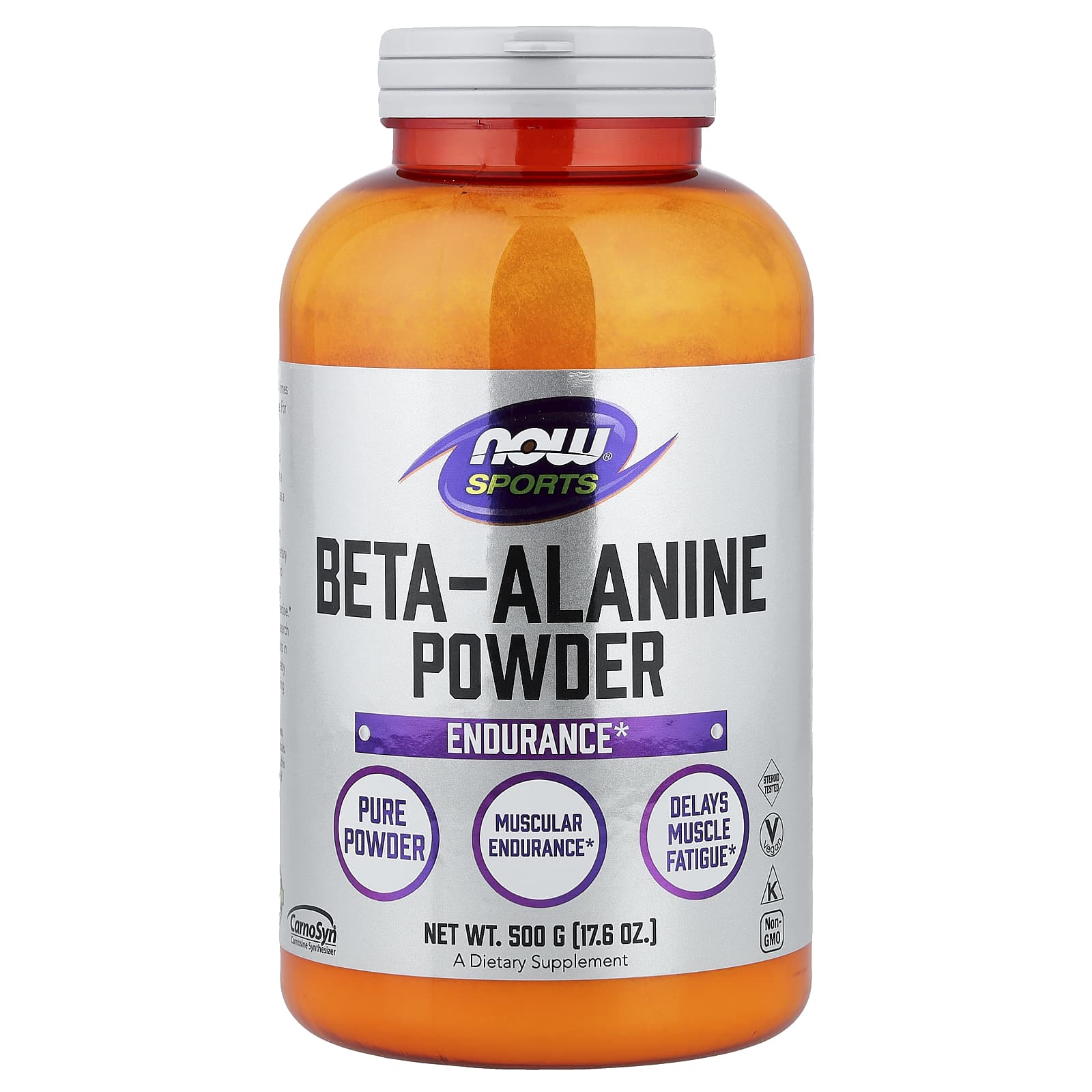 Beta-Alanine Powder 500g baksida näringsfakta
