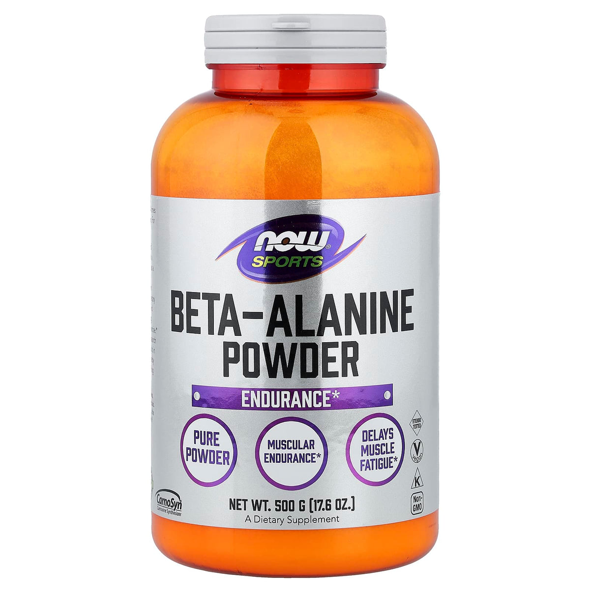 Beta-Alanine Powder 500g baksida näringsfakta