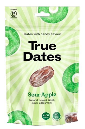 True Dates Flavored Dates innehål display