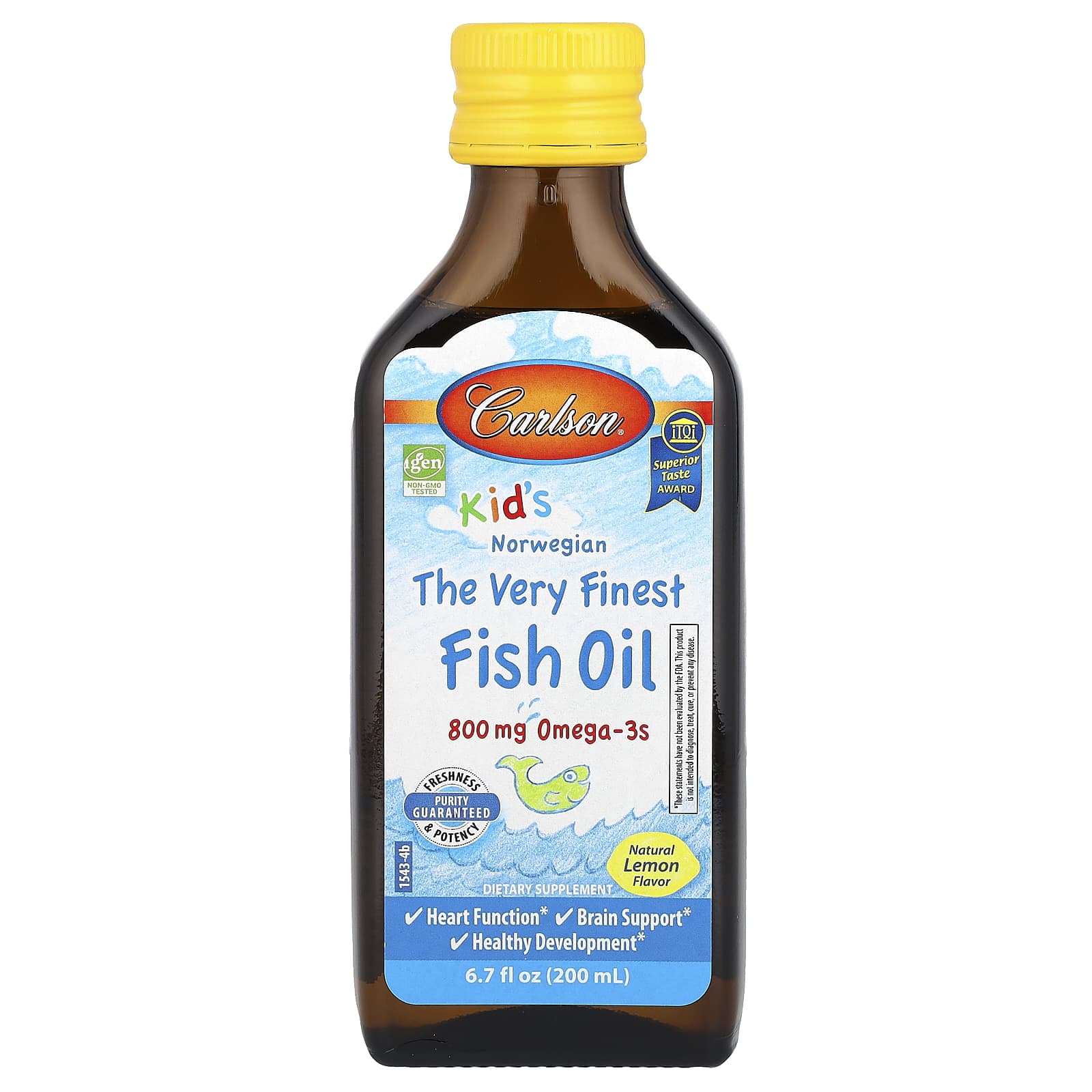 The Very Finest Fish Oil produktdetalj etikett
