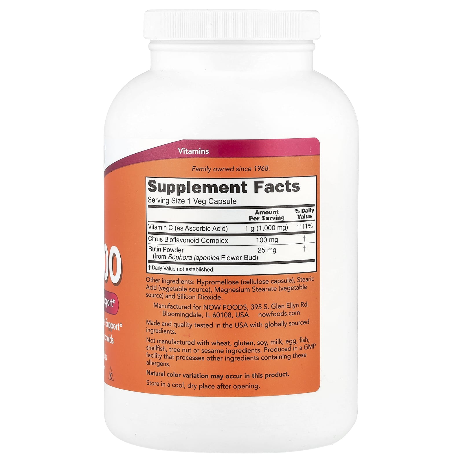 NOW Foods - Vitamin C-1000 med 100 mg bioflavonoider