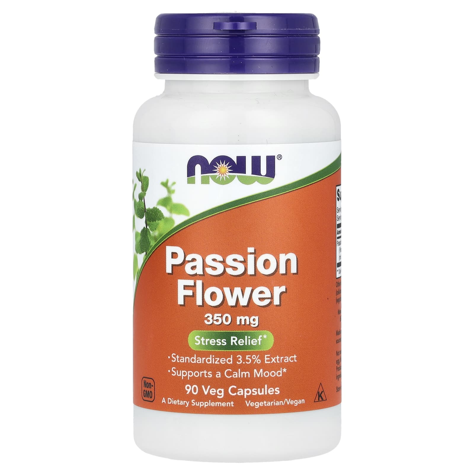 Passion Flower – 700 mg extrakt baksida