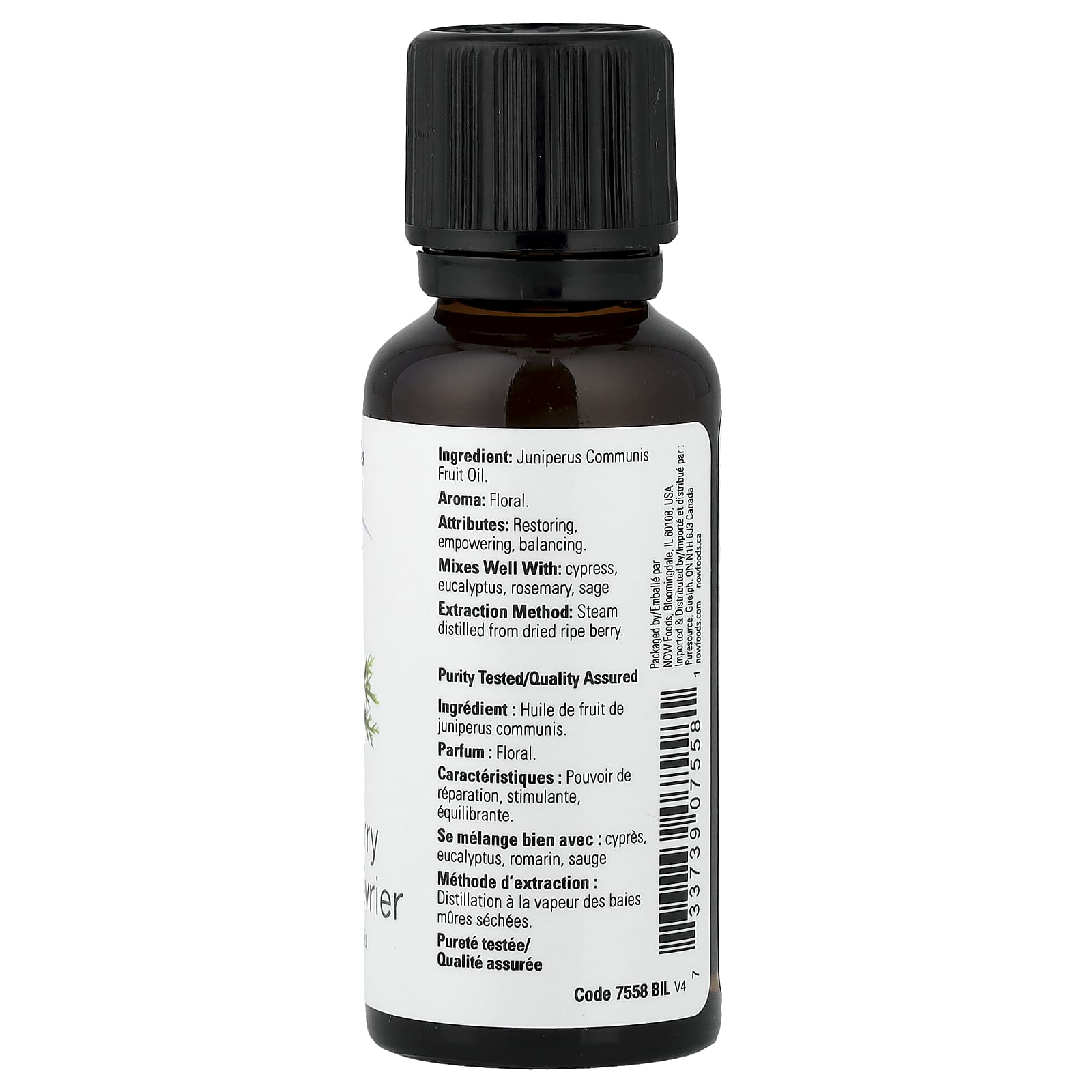 Juniper Berry Oil ingredienser etikett