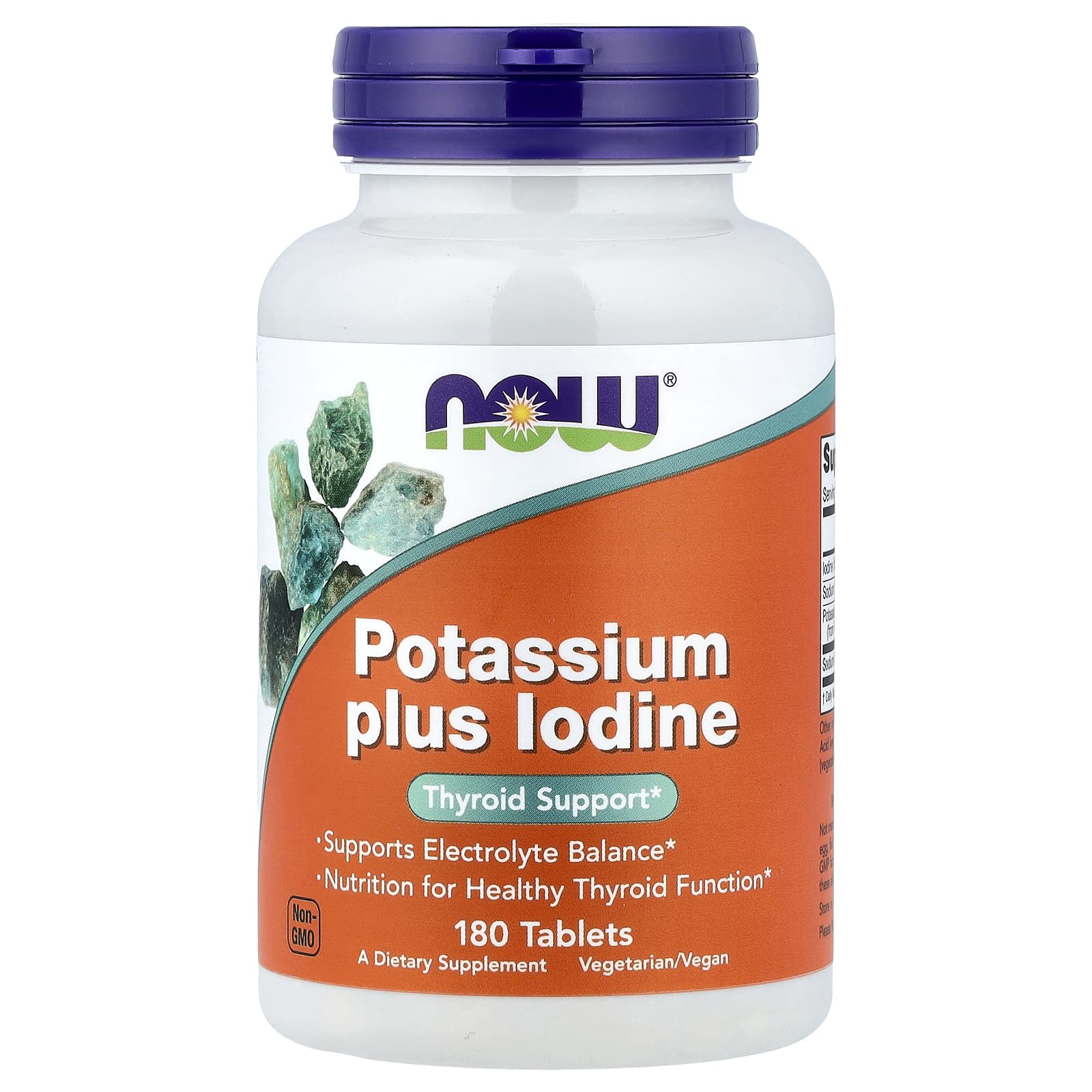 NOW Foods - Potassium Plus Iodine - 180 Tabs