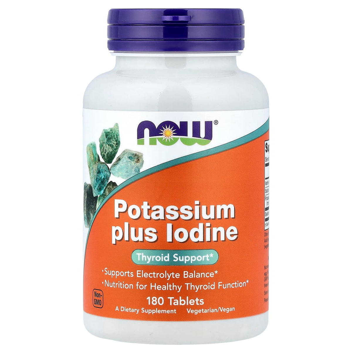 NOW Foods - Potassium Plus Iodine - 180 Tabs